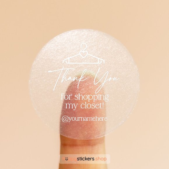 Thank You For Shopping My Closet Stickers with Name • Poshmark Stickers - Picture 9 of 17